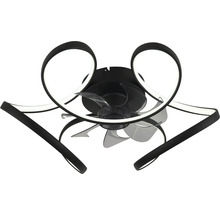 Ventilator de tavan cu iluminare integrată și mai multe pale