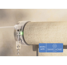 Detaliu al unei rulouri cu cablu de incarcare USB si indicator de stare, compatibil cu SMART HOME by hornbach.