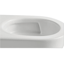 Imagine detaliată a unui WC suspendat alb