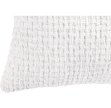 Pernă decorativă albă cu textură țesută