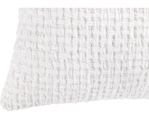 Pernă decorativă albă cu textură țesută