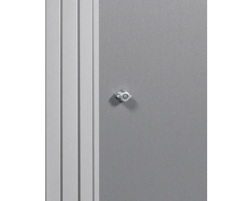 Prim-plan al unui dulap metalic cu încuietoare