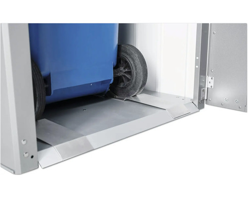 Cutie de pubelă cu pubelă pe rampă