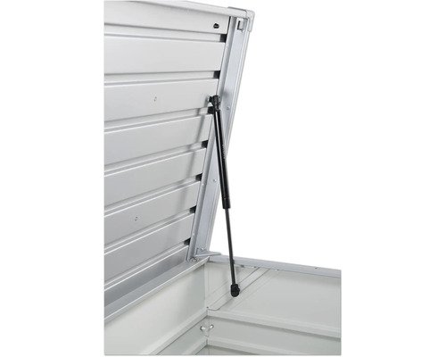 Vizualizare detaliată a unei cutii de scule deschise cu arc pe gaz