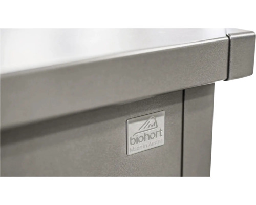 Logo Biohort pe un produs de grădinărit, fabricat în Austria