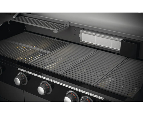 Grătar pe gaz cu grătare și butoane de control