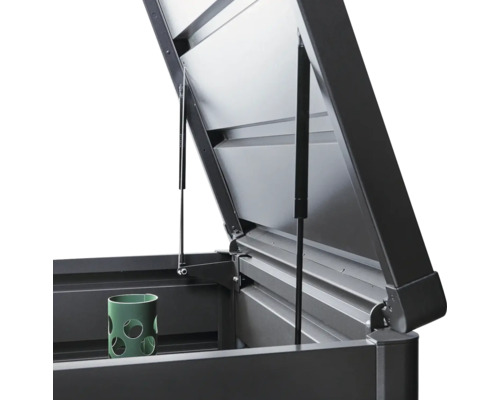 Cutie de depozitare deschisă cu arcuri cu gaz și recipient