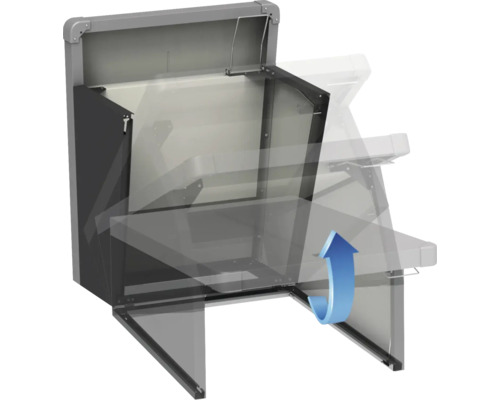 Masă de înfășat pentru montare pe perete cu blat rabatabil