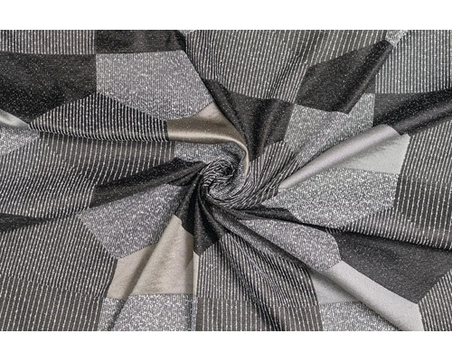 Material decorativ cu model geometric în gri și negru