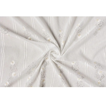 Material decorativ pentru perdele cu model cu dungi și motiv floral