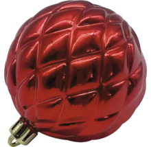 Glob de Crăciun roșu cu model în romburi