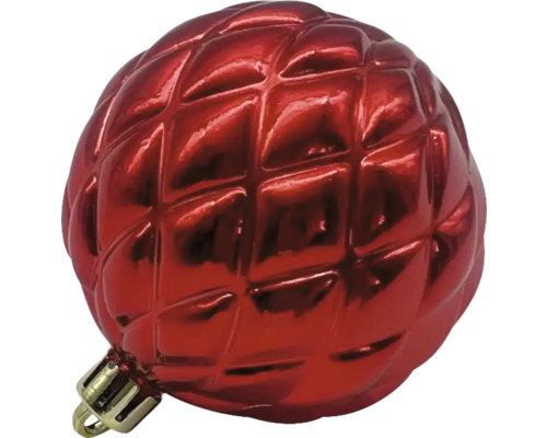 Glob de Crăciun roșu cu model în romburi