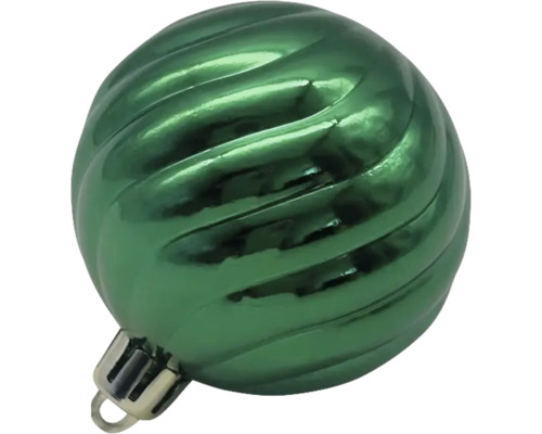 Glob de Crăciun verde cu model canelat