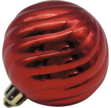 Glob de Crăciun roșu cu caneluri