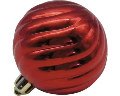 Glob de Crăciun roșu cu caneluri