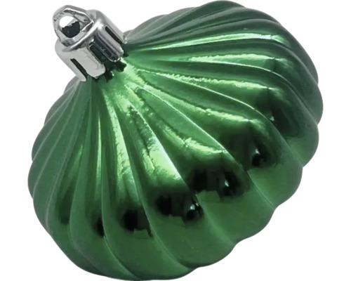 Glob de Crăciun verde cu model spiralat