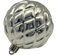 Glob de Crăciun argintiu cu model în romburi