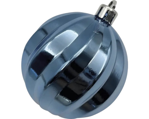 Glob de Crăciun albastru cu design spiralat