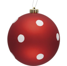 Glob roșu de Crăciun cu buline albe