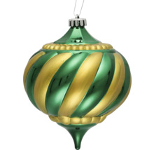 Glob de brad de Crăciun în verde și auriu