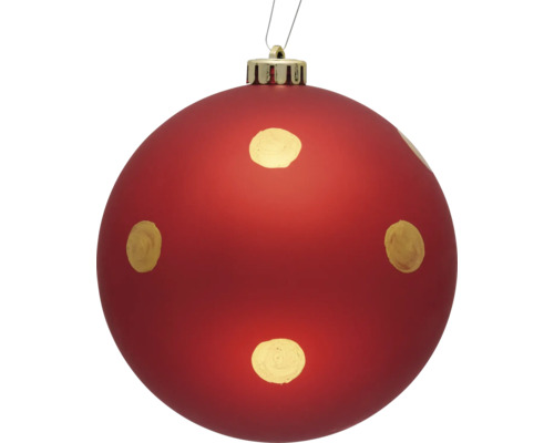 Glob de Crăciun roșu cu buline