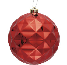 Glob de Crăciun roșu cu model geometric