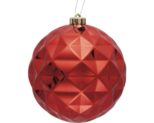 Glob de Crăciun roșu cu model geometric