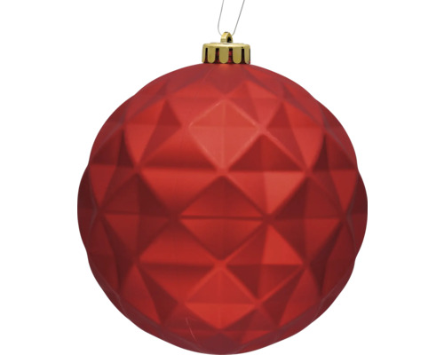 Glob de Crăciun roșu cu model geometric