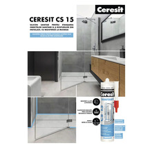 Silicon sanitar Ceresit CS 15 pentru etanșarea instalațiilor sanitare și a rosturilor