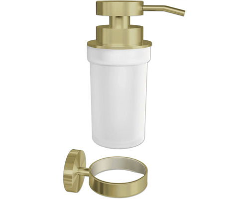 Dozator de săpun cu suport de perete din ceramică sanitară și metal