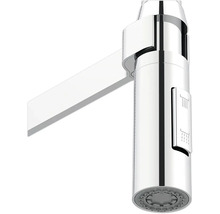 Baterie de bucătărie cu gura de scurgere