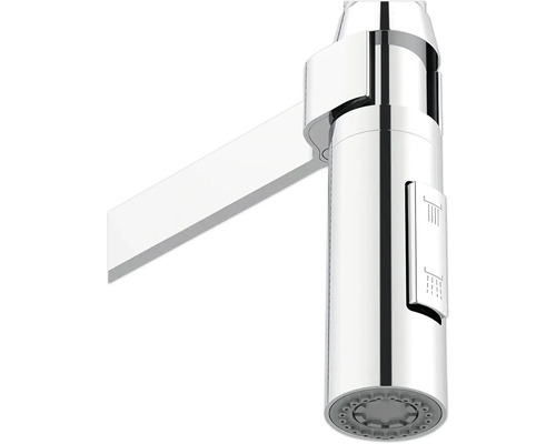 Baterie de bucătărie cu gura de scurgere