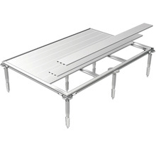 Masa din aluminiu cu blaturi și picioare cu șurub