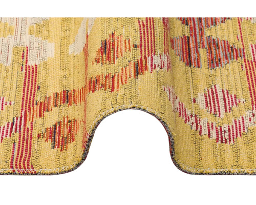 Imagine detaliată a unui covor cu model geometric