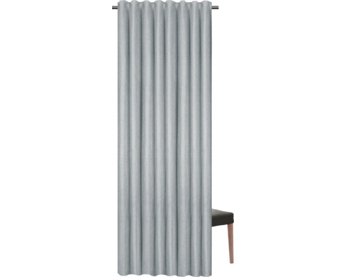Cortină gri cu prindere plisată