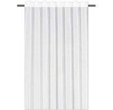 Perdea cu bandă de încrețire suspendată pe o bară de perdea