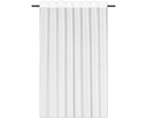 Perdea cu bandă de încrețire suspendată pe o bară de perdea