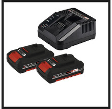 Încărcător de baterii Einhell Power X-Change cu două baterii de 18 volți