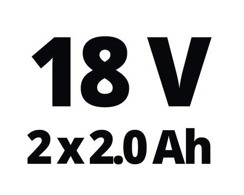 18 volți 2 x 2,0 amperi-oră