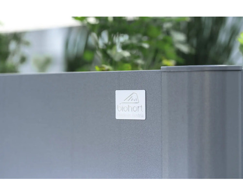 Logo Biohort pe un produs de grădină, Fabricat în Austria