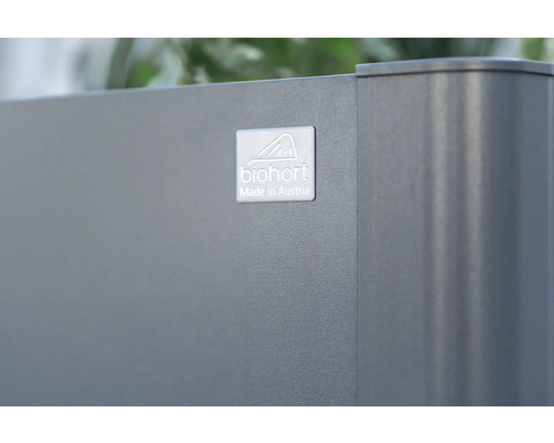 Logo Biohort pe un produs de grădină, fabricat în Austria