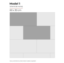 Model 1 schemă de montaj 60 x 30 cm