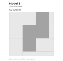 Model de montaj Modelul 3 pentru plăci de 60 x 30 cm