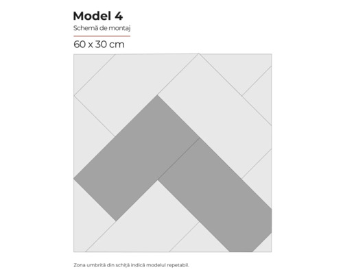 Model de montaj modelul 4, dimensiune 60 x 30 cm