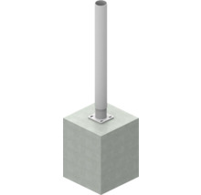 Fundație din beton cu stâlp metalic