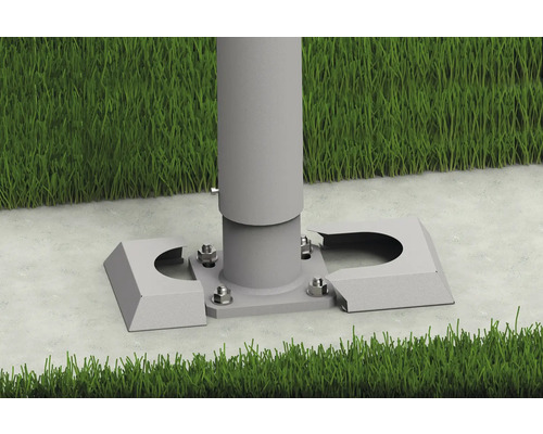 Stâlp de fixare cu șuruburi și capac pe podea