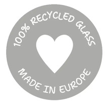 Sigiliu: 100% sticlă reciclată, fabricată în Europa