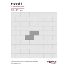Model de montaj pentru pavele, modelul 1, format 20 x 10 cm