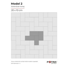 Model de montaj Model 2 cu dimensiunile 20 x 10 cm