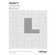 Model de montaj Model 3, 20 x 10 cm